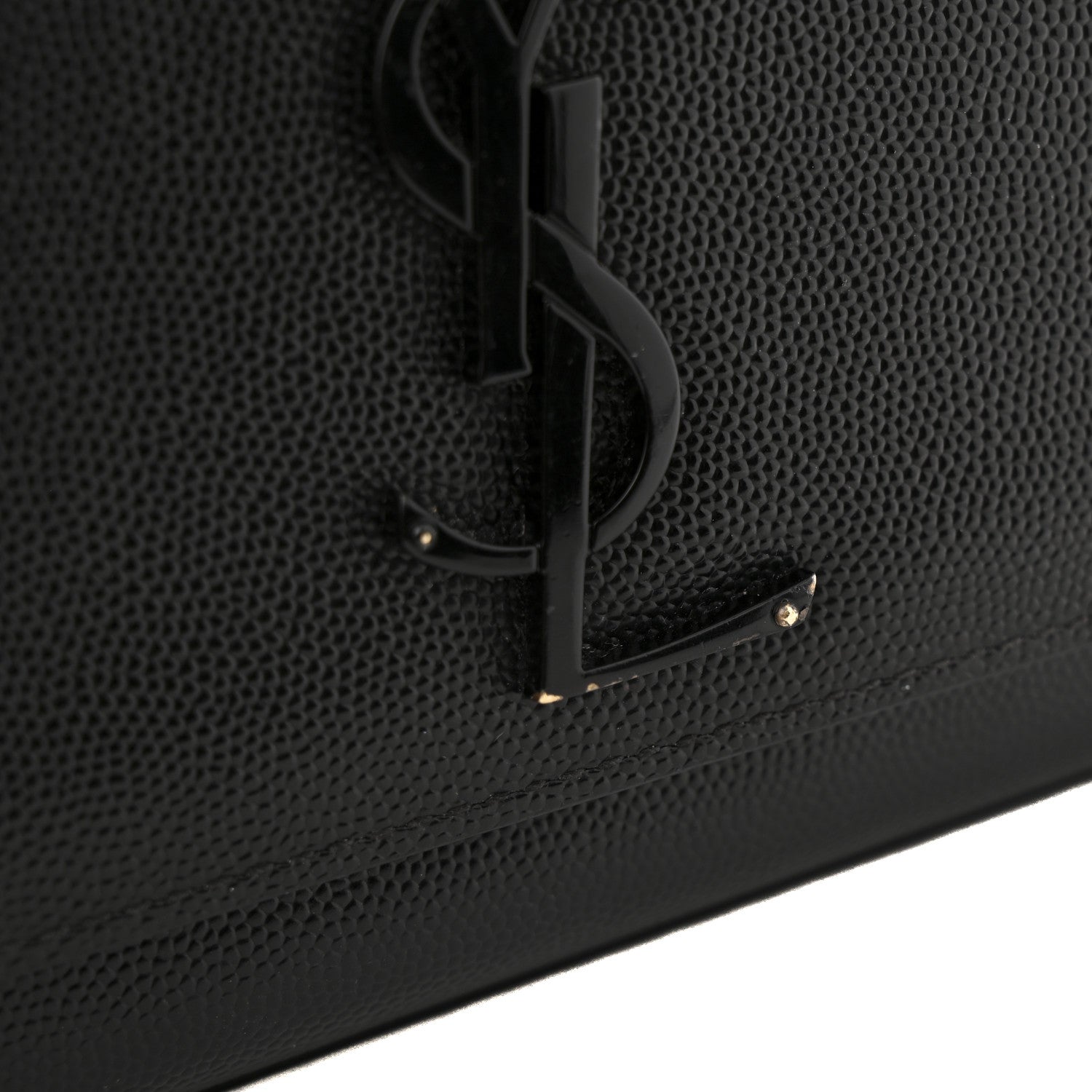 Grain De Poudre Medium Classic Monogram Monochrome Kate Satchel Black