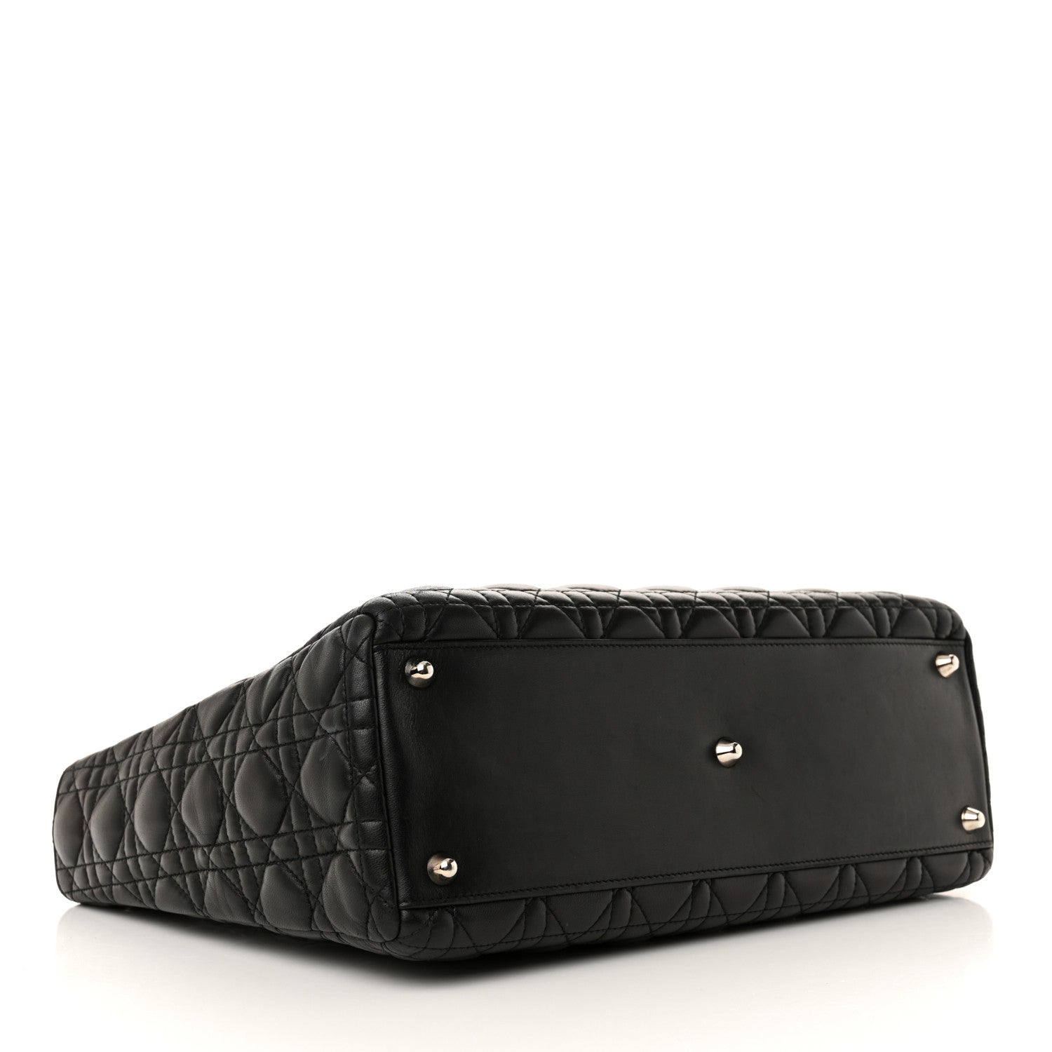 Lambskin Cannage Large Lady Dior Black