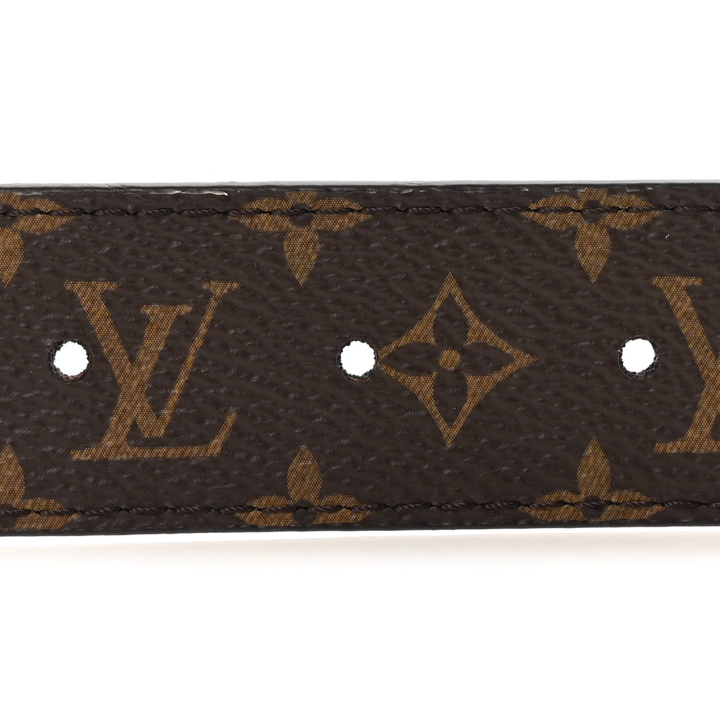 Calfskin Monogram 30mm Flowergram Reversible Belt Black