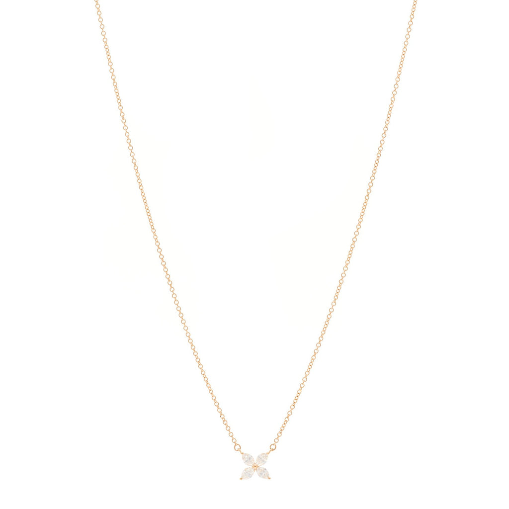18K Rose Gold Diamond Small Victoria Necklace