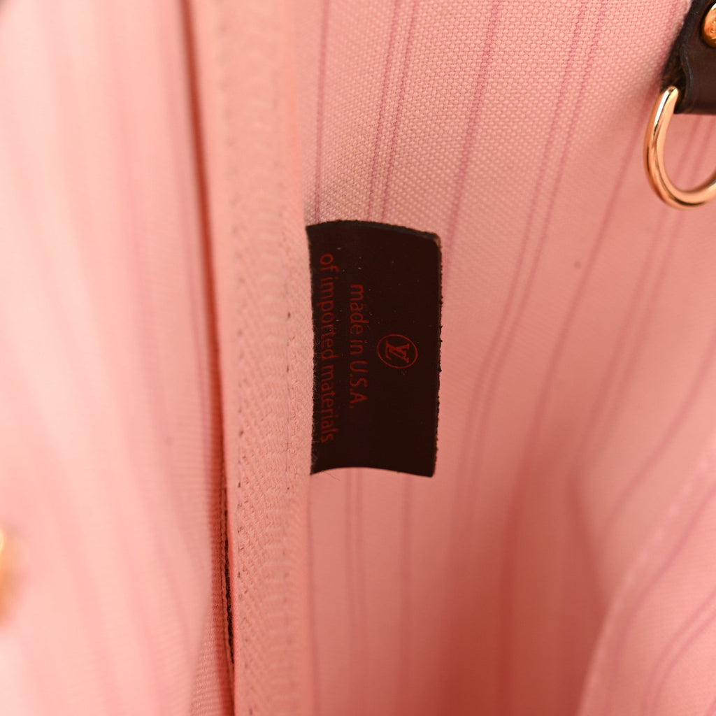 Damier Ebene Neo Neverfull MM Rose Ballerine