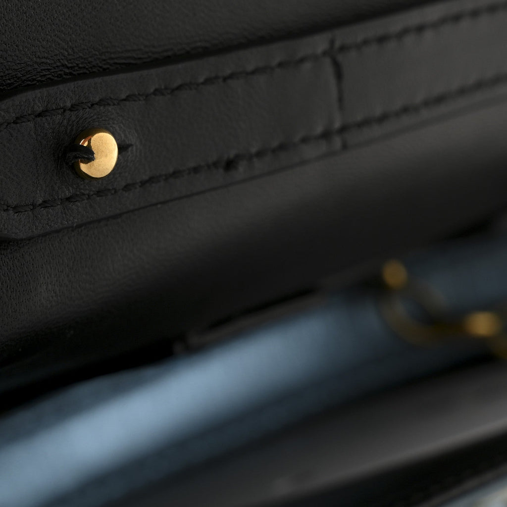 Metallic Nappa Mini DG Girls Shoulder Bag Blue