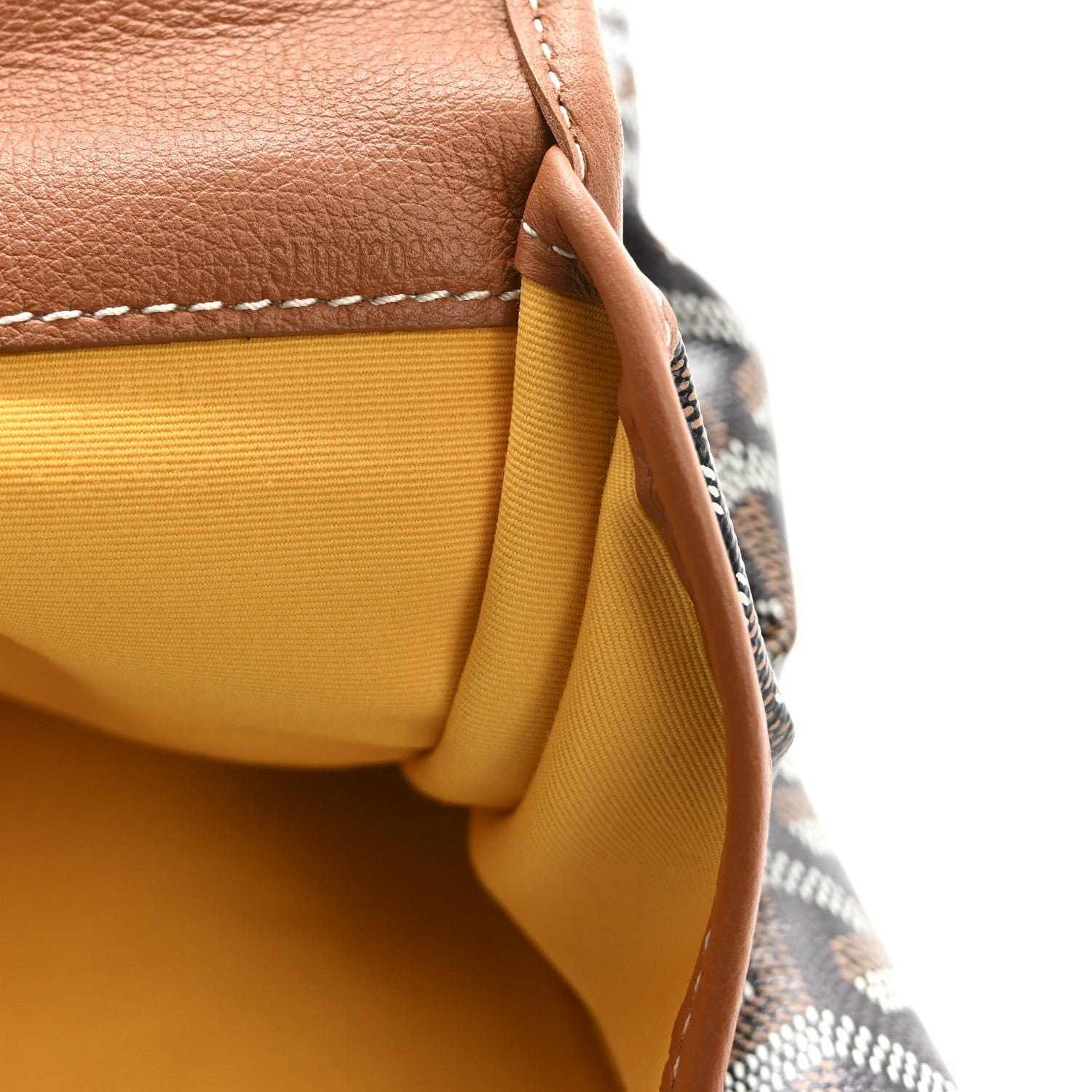 Goyardine Saint Leger Soft Briefcase Backpack Black Gold