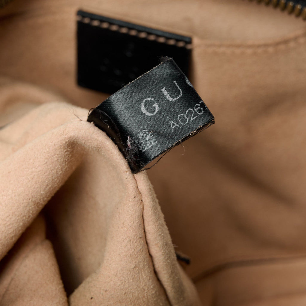 Calfskin Matelasse Small GG Marmont Chain Shoulder Bag Black