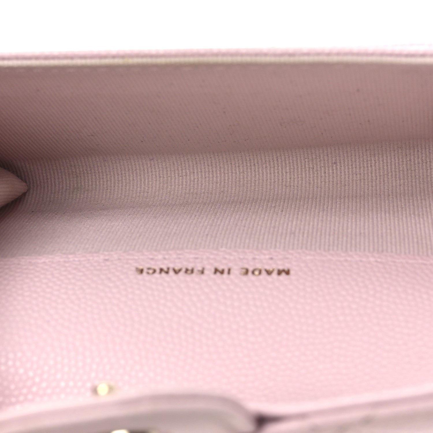 Caviar Quilted Flap Card Holder Wallet Light Pink