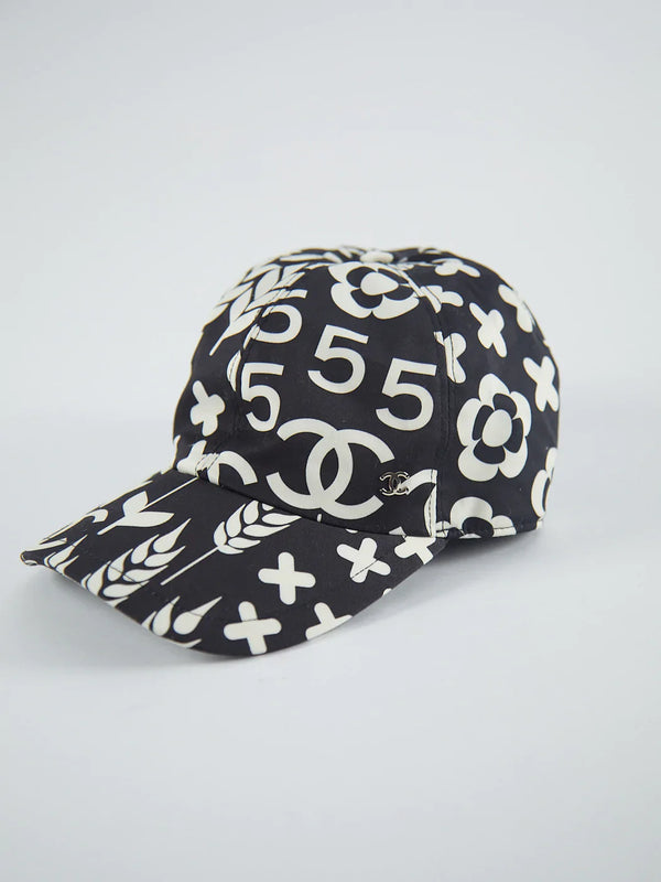 Chanel CC Logo Graffiti Baseball Cap