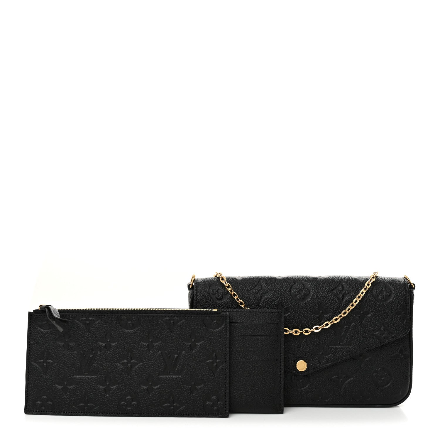 Empreinte Pochette Felicie Chain Wallet Black