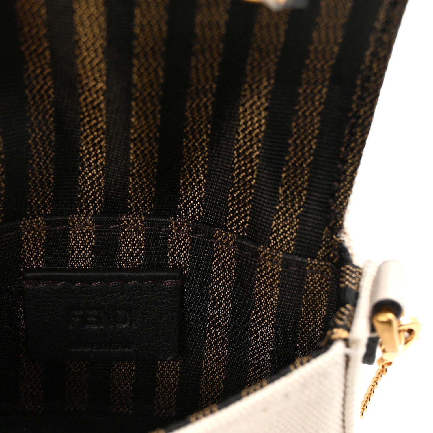 Canvas Nappa FF Multicolor Embroidered Nano Maxi Buckle Baguette Charm Grezzo Multicolor