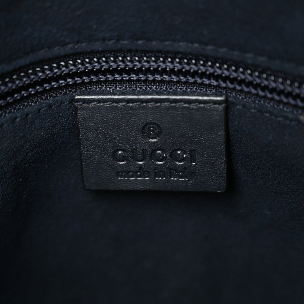 GG Supreme Monogram Blooms Small Zippered Tote Blue