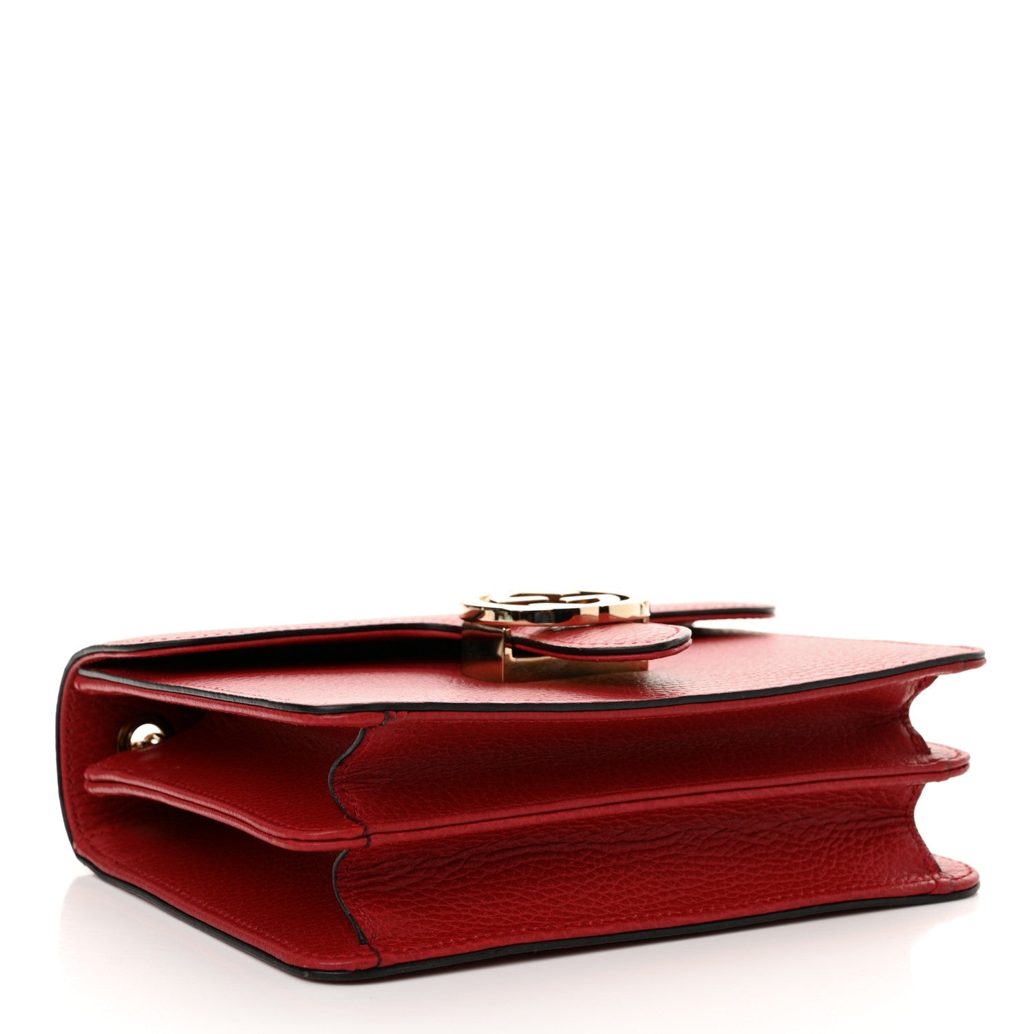 Dollar Calfskin Small Interlocking G Shoulder Bag Red