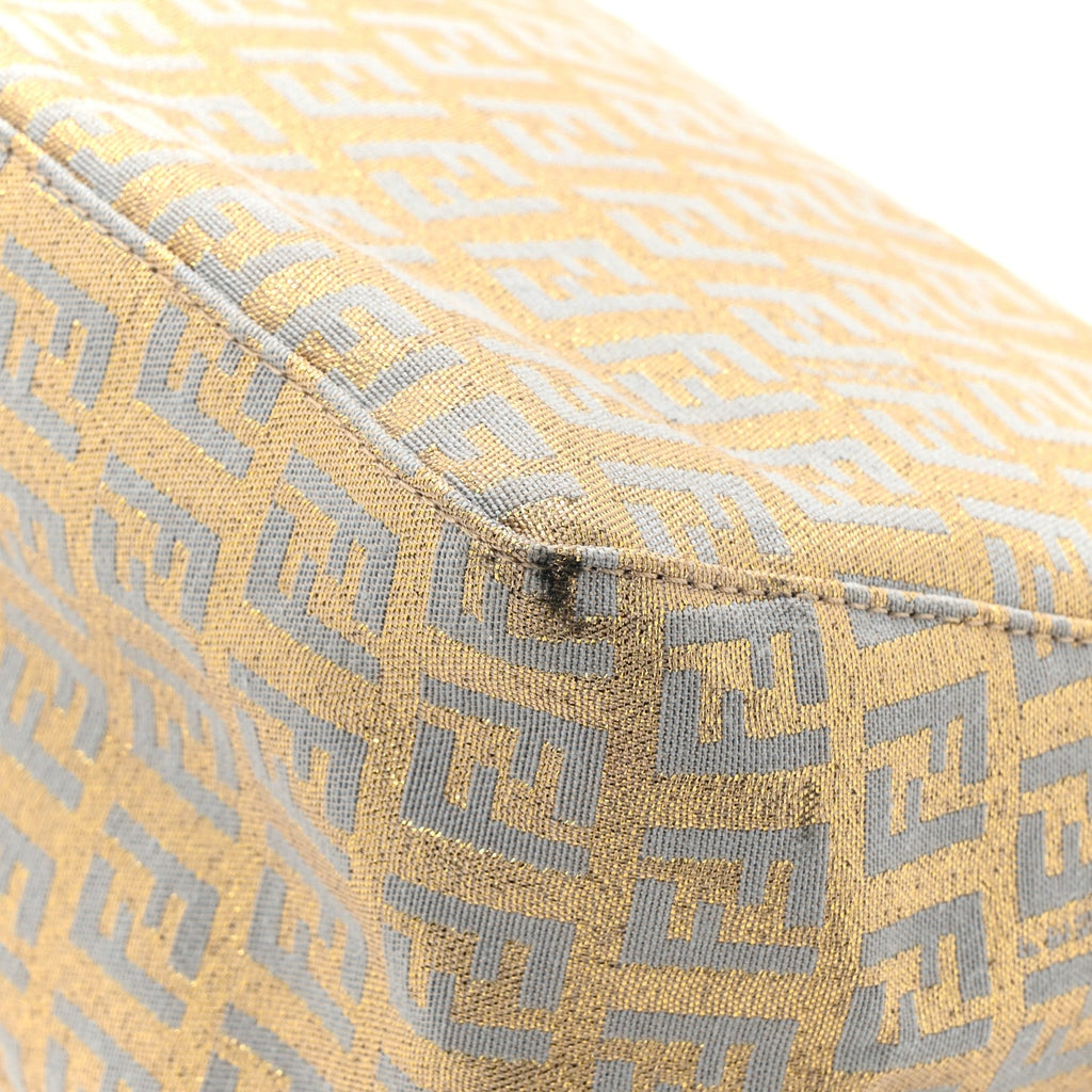 Metallic Jacquard Zucchino Pochette Oro Sabbia