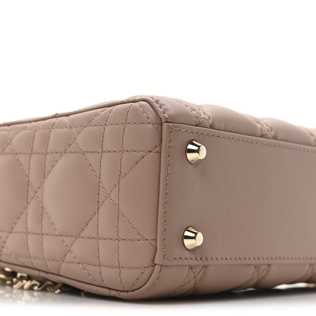 Lambskin Cannage Mini Lady Dior Fard