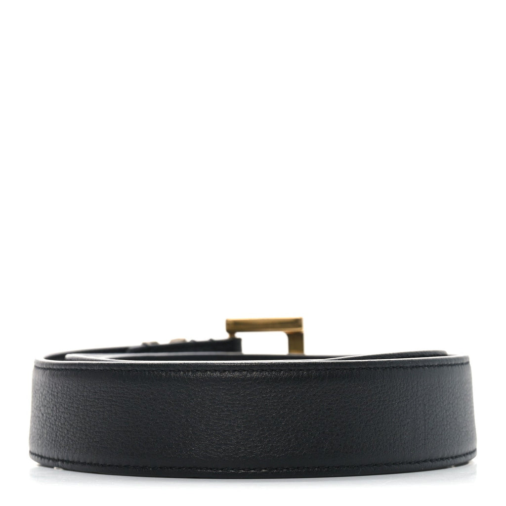 Lambskin Monogram Cassandre Square Buckle Belt 100 40 Black