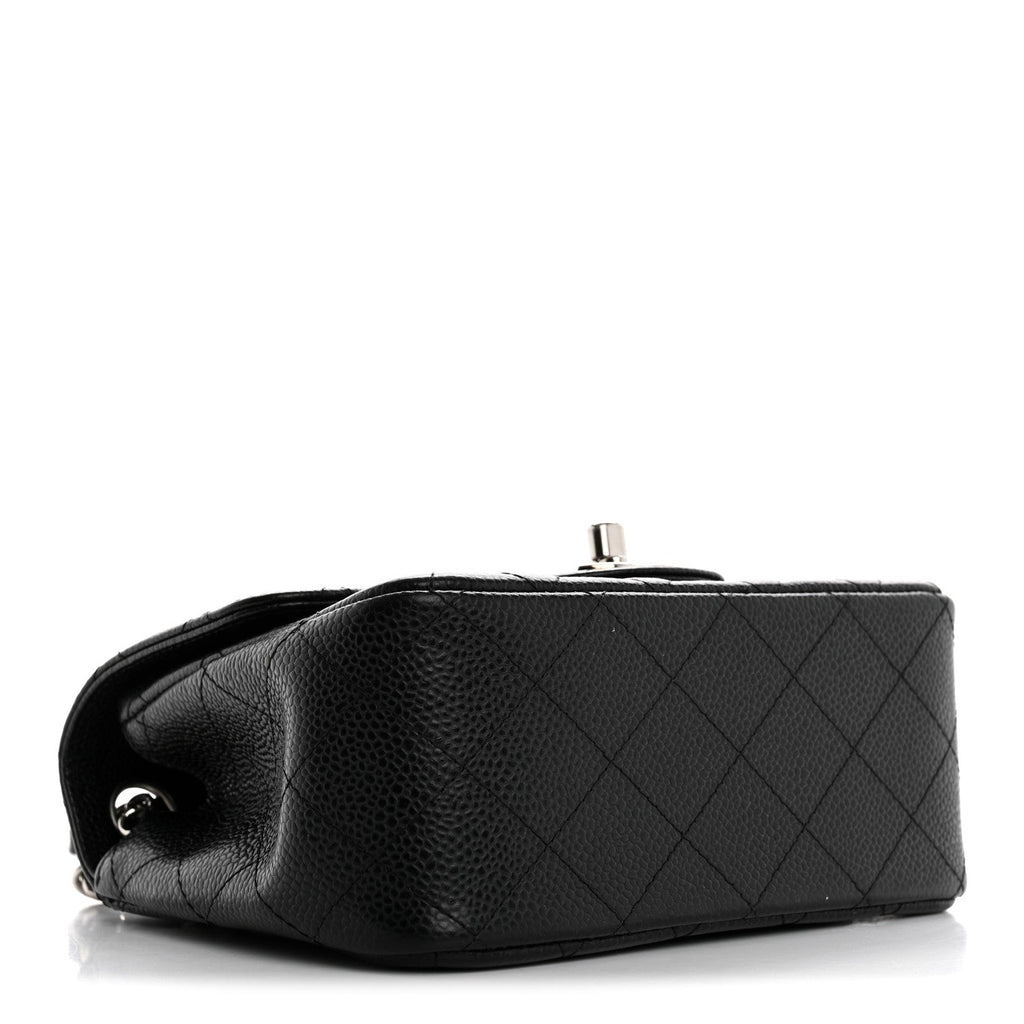 Caviar Quilted Mini Square Flap Black