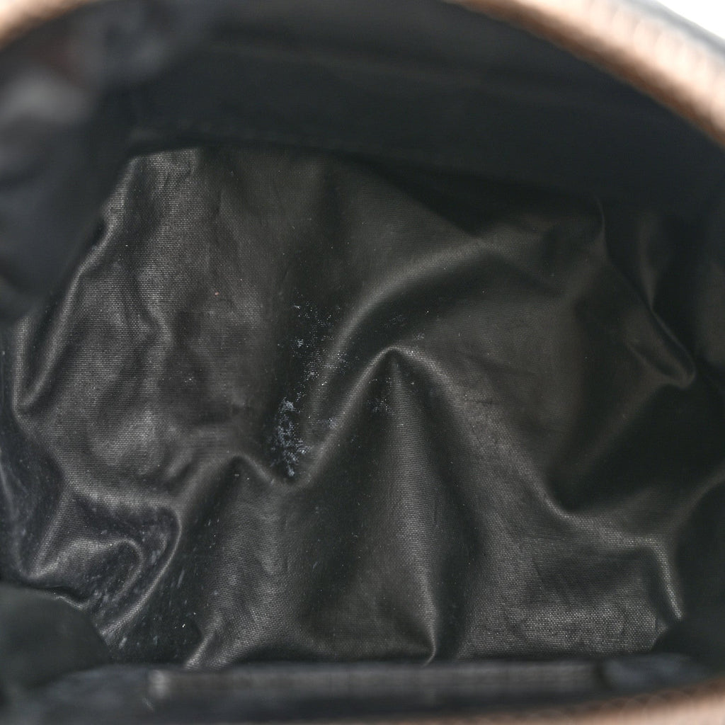 Agneau Giant 12 Rose Gold Hardware Pencil Case Black