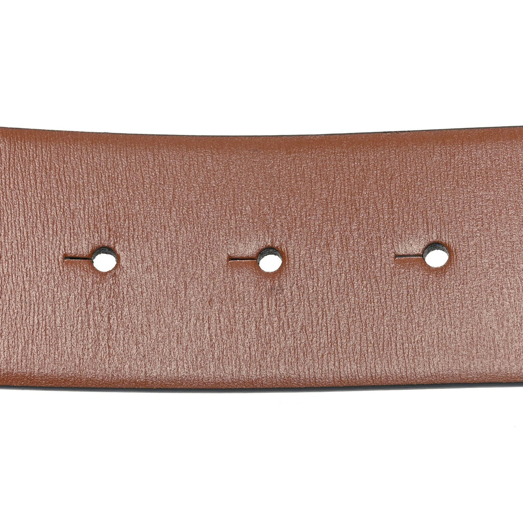 Glossy Calfskin VLogo Reversible 40mm Belt 80 32 Saddle Brown Black