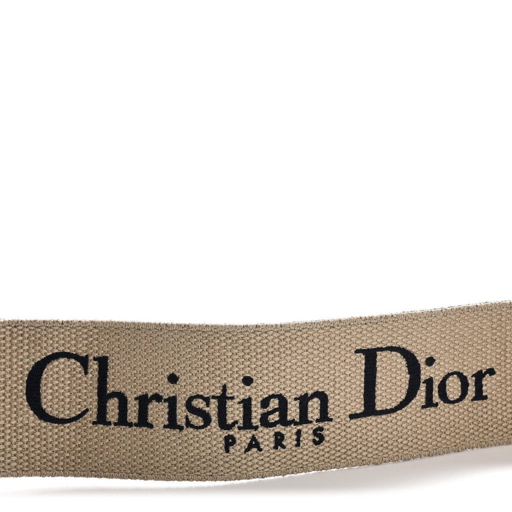 Canvas Embroidered Shoulder Strap Black