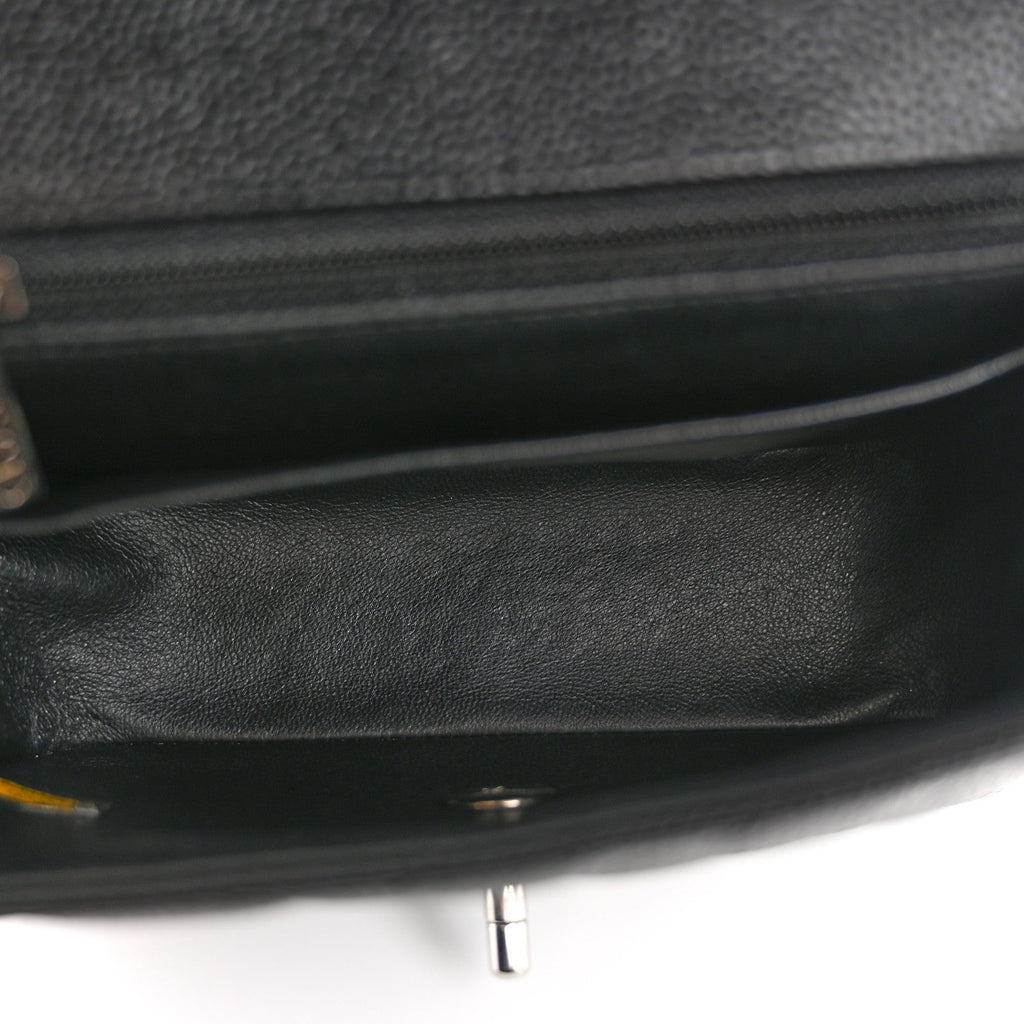 Caviar Quilted Mini Square Flap Black