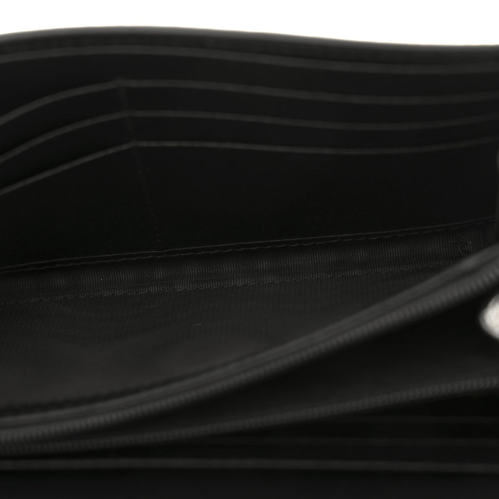 Dollar Calfskin GG Supreme Monogram Petite GG Marmont Wallet Chain Bag Black Beige Ebony