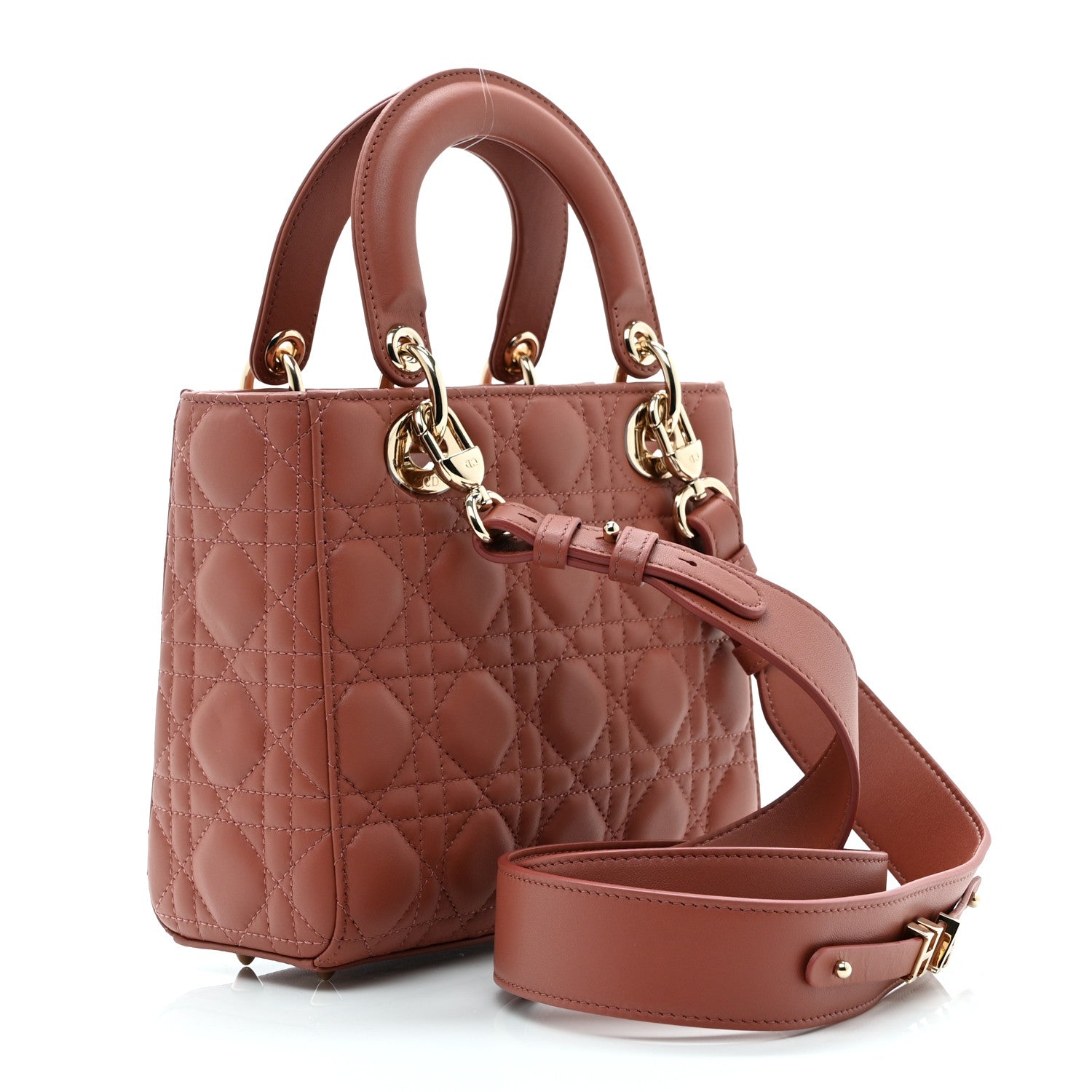 Lambskin Cannage Small My ABCDior Lady Dior Rust