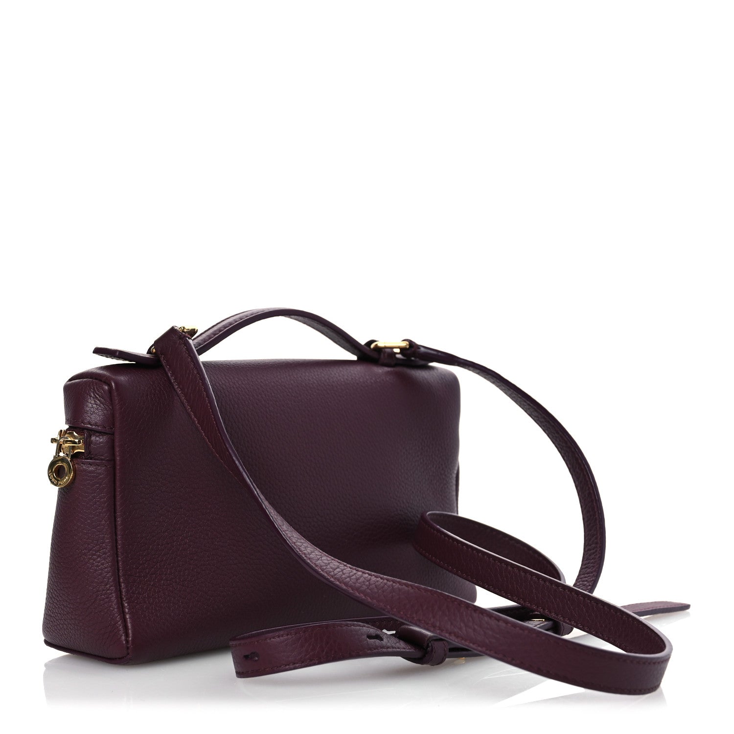 Grained Calfskin L19 Extra Pocket Pouch Azuki Beans