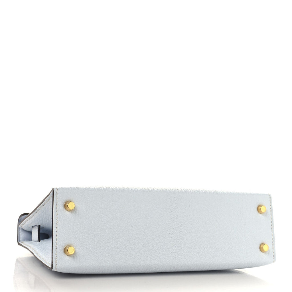 Chevre Mysore Mini Kelly Sellier 20 Bleu Brume Bleu Electrique