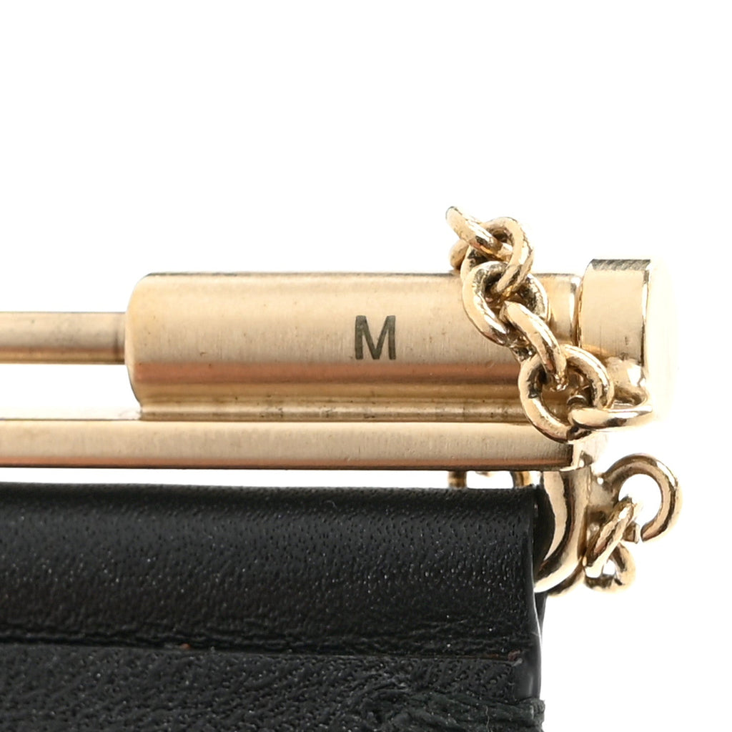 Calfskin CC Wide Cuff M Black Gold