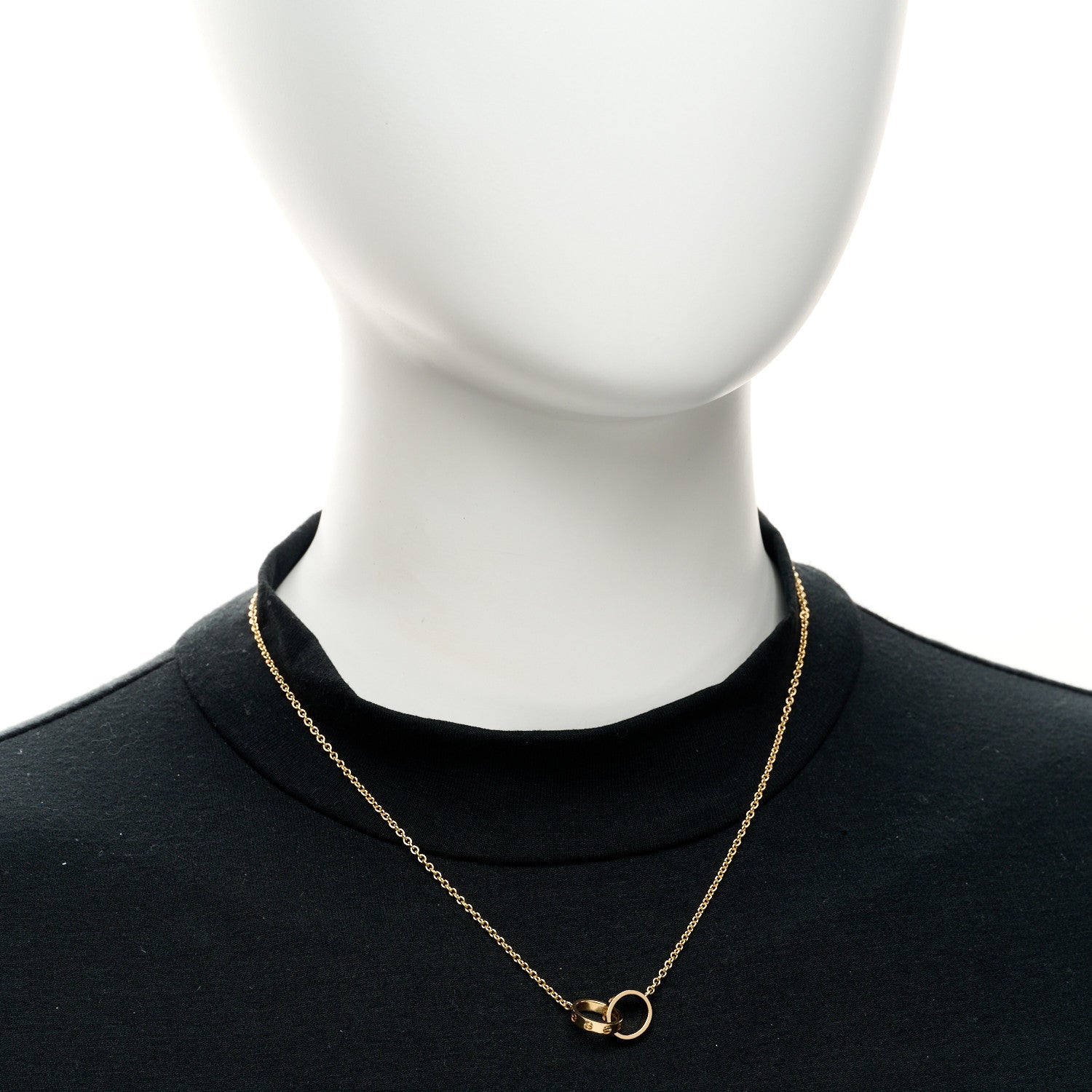 18K Yellow Gold Interlocking LOVE Necklace