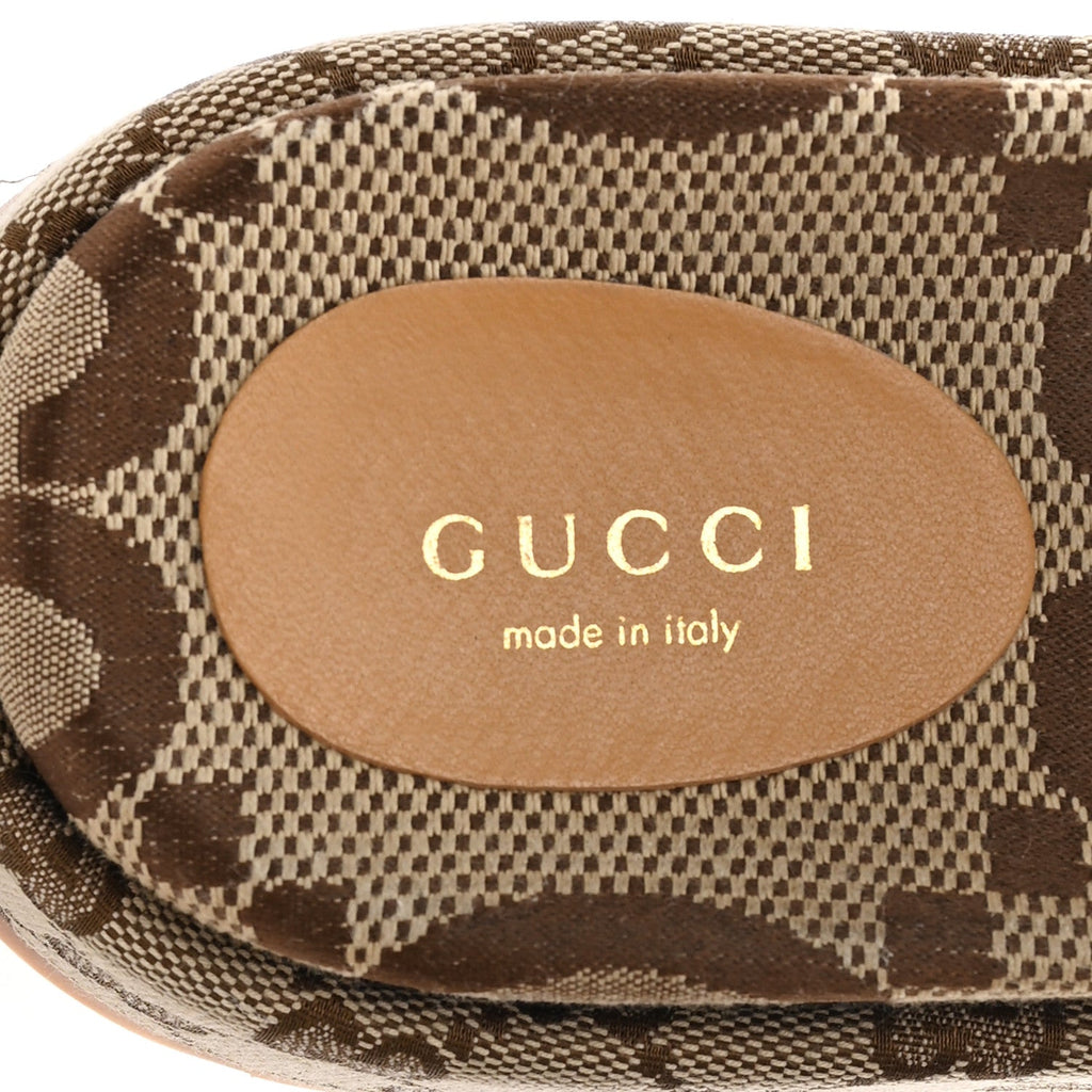 Monogram Maxi GG Angelina Platform 55mm Slide Sandals 39 Camel Ebony