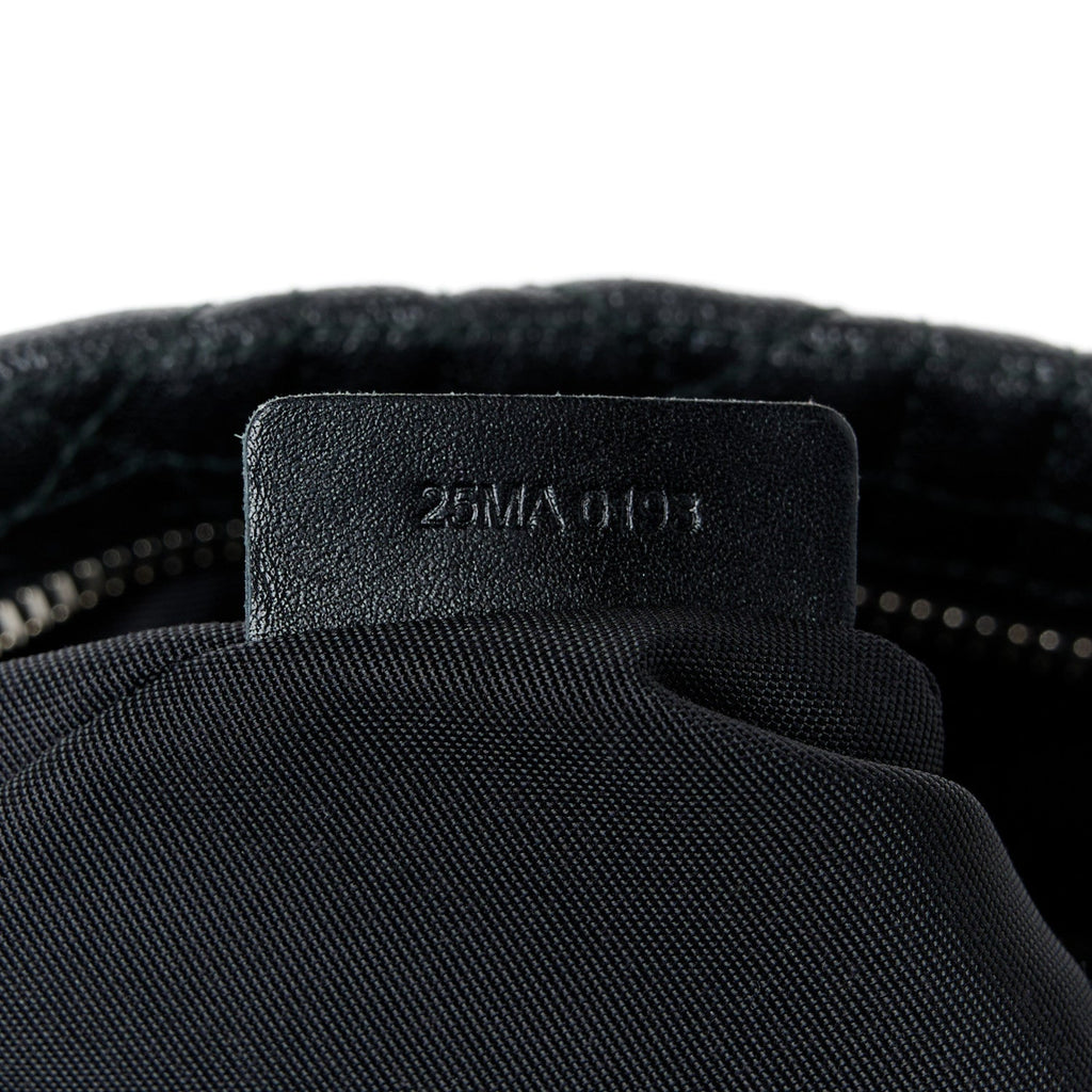 Coated Canvas Cannage Panarea Pouch Black