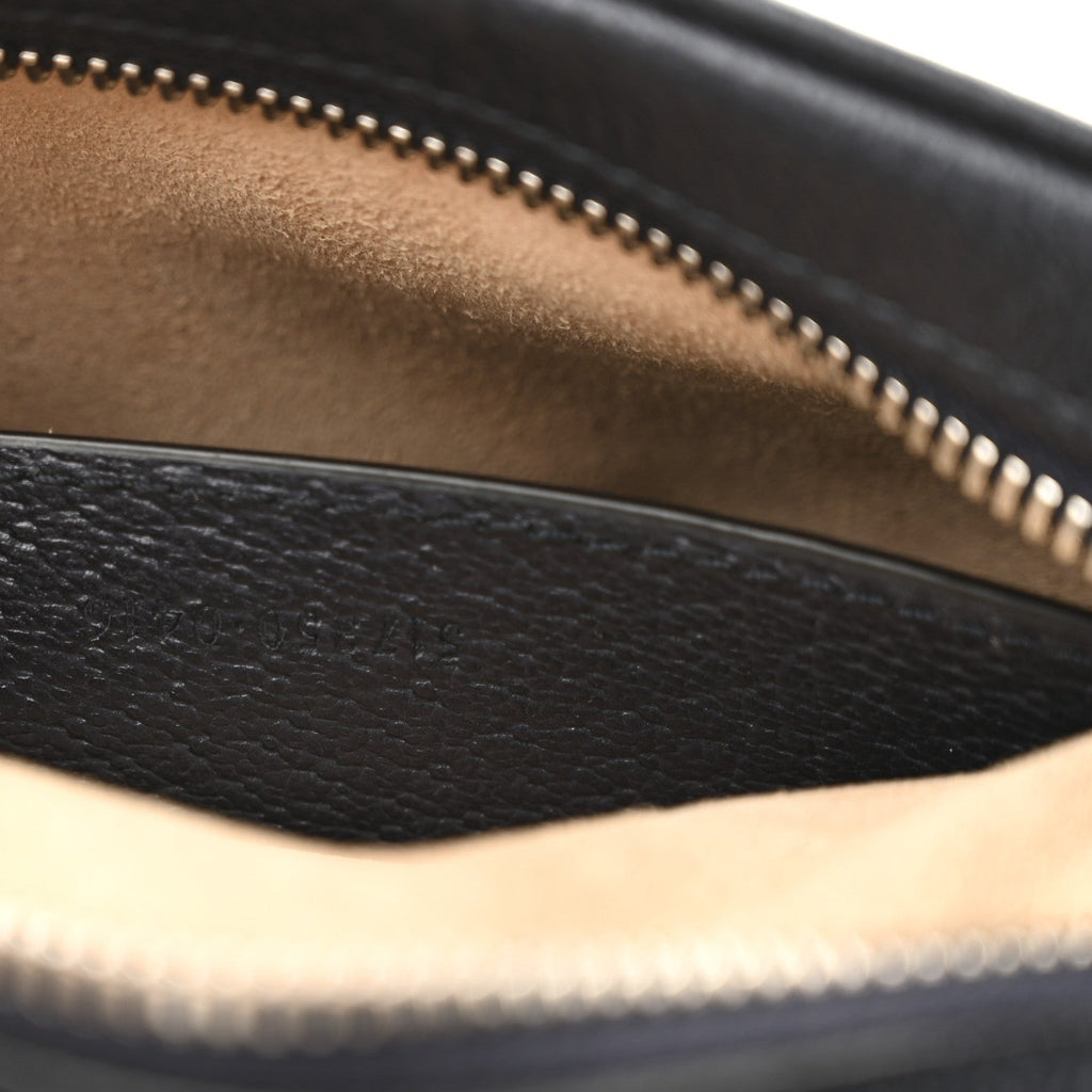 GG Supreme Monogram Textured Dollar Calfskin Web Mini Ophidia Shoulder Bag Beige Blue