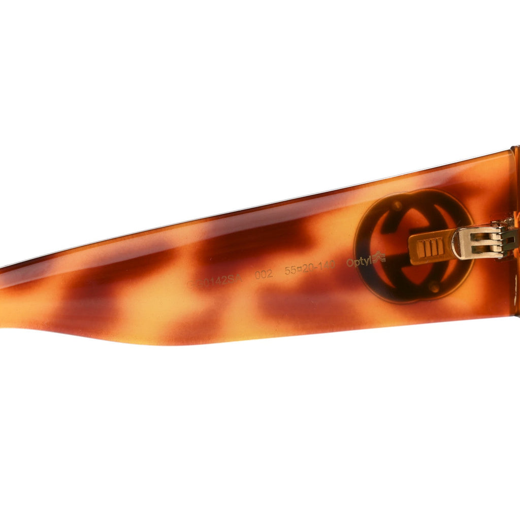 Acetate Square Frame Sunglasses GG0142SA Tortoise