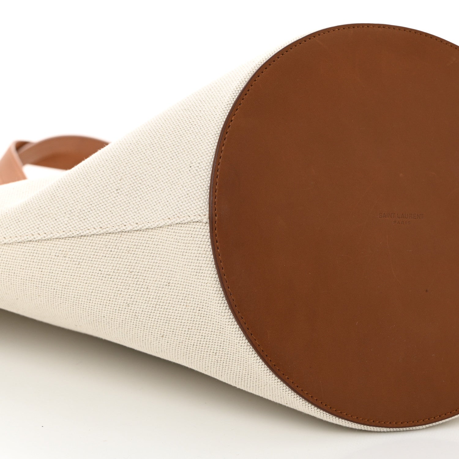 Linen Calfskin Rive Gauche Tote Greggio Brick