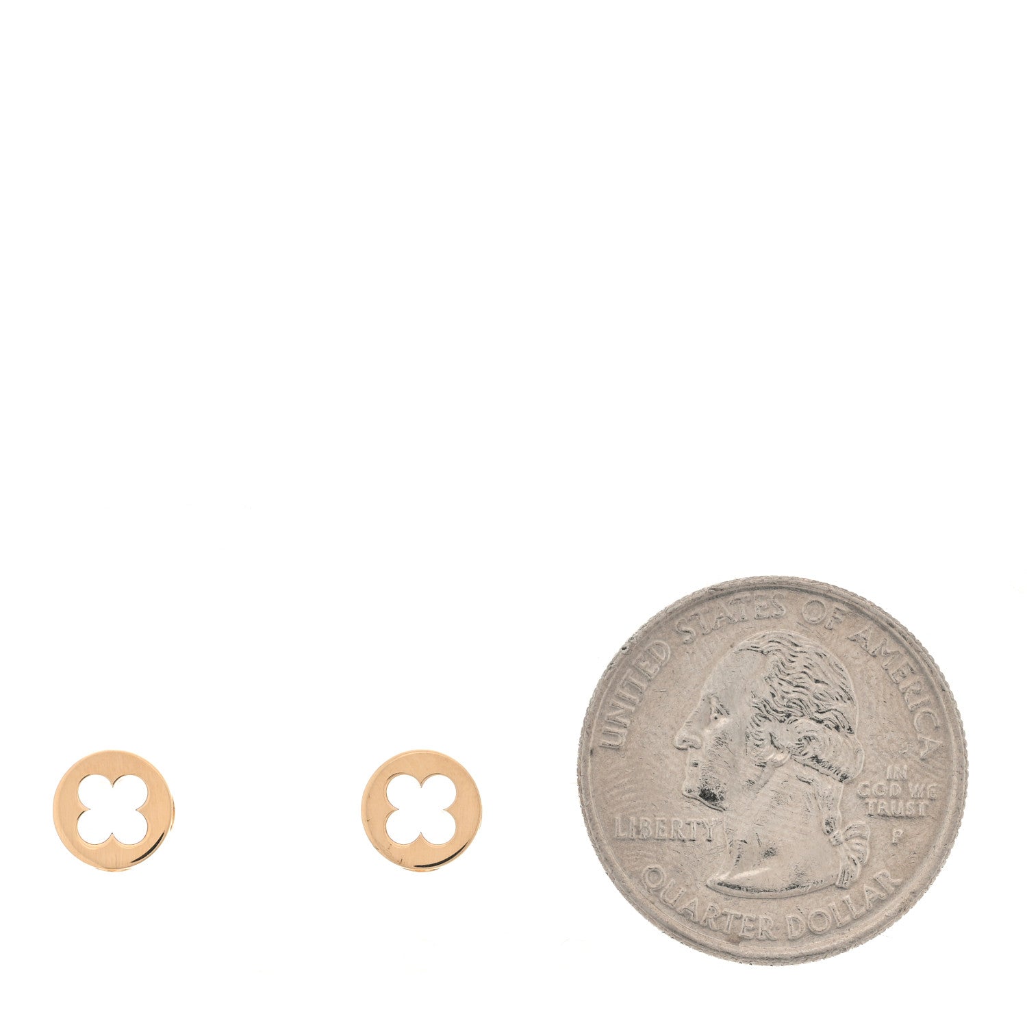 18K Yellow Gold Empreinte Ear Studs Earrings