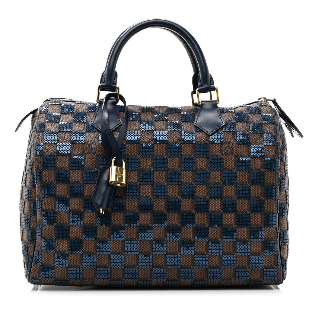 Damier Paillettes Speedy 30 Blue