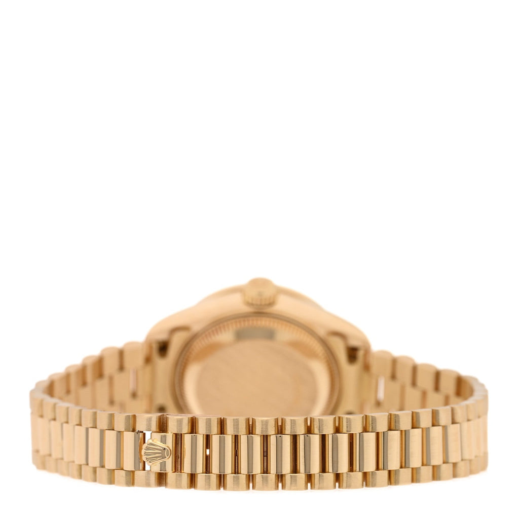 18K Yellow Gold Diamond 26mm Datejust President Watch Champagne 69138