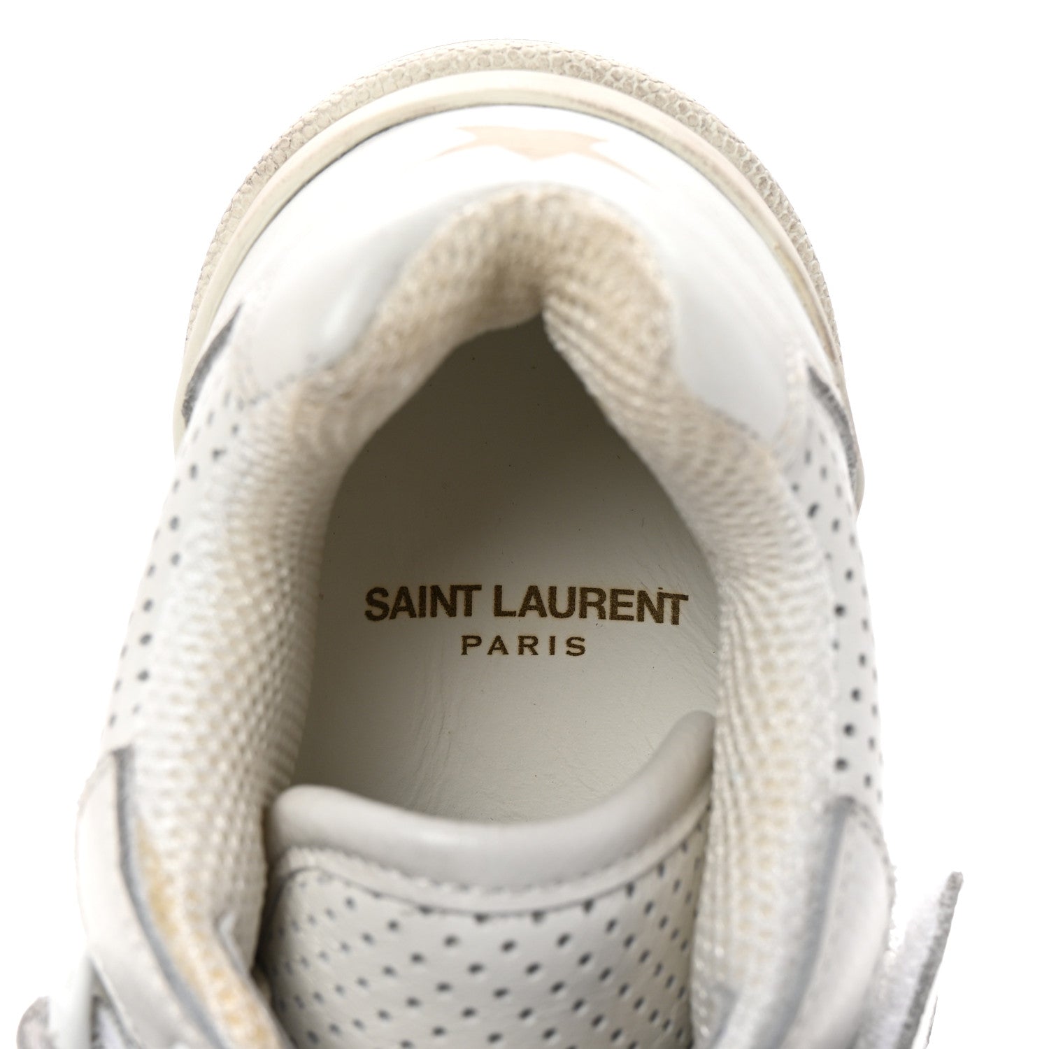 Calfskin Perforated Womens SL24 Sneakers 36 White