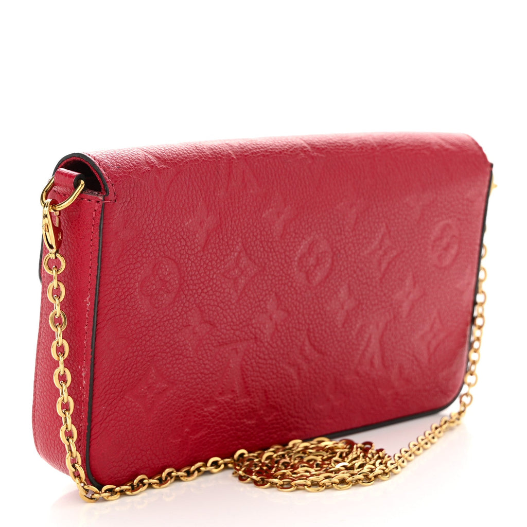 Empreinte Pochette Felicie Chain Wallet Scarlet