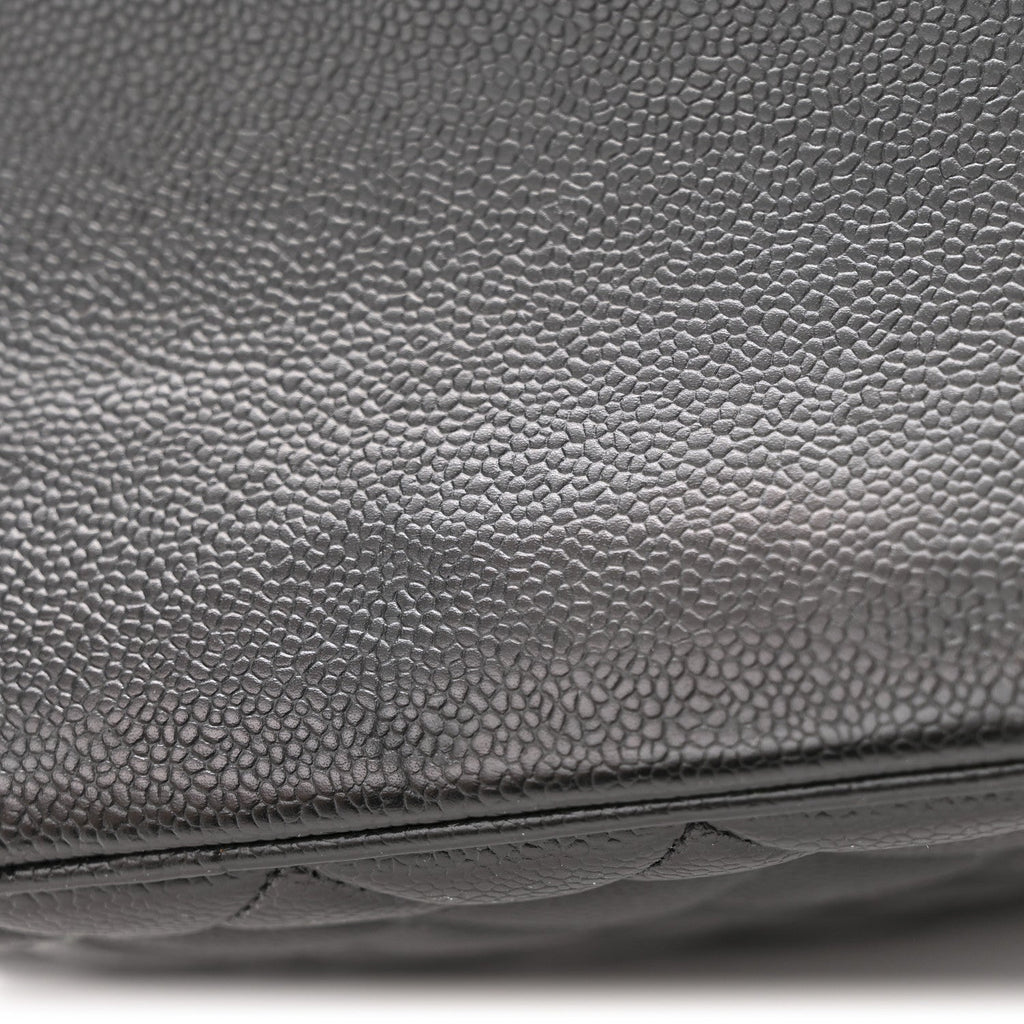 Caviar Quilted Medallion Tote Black