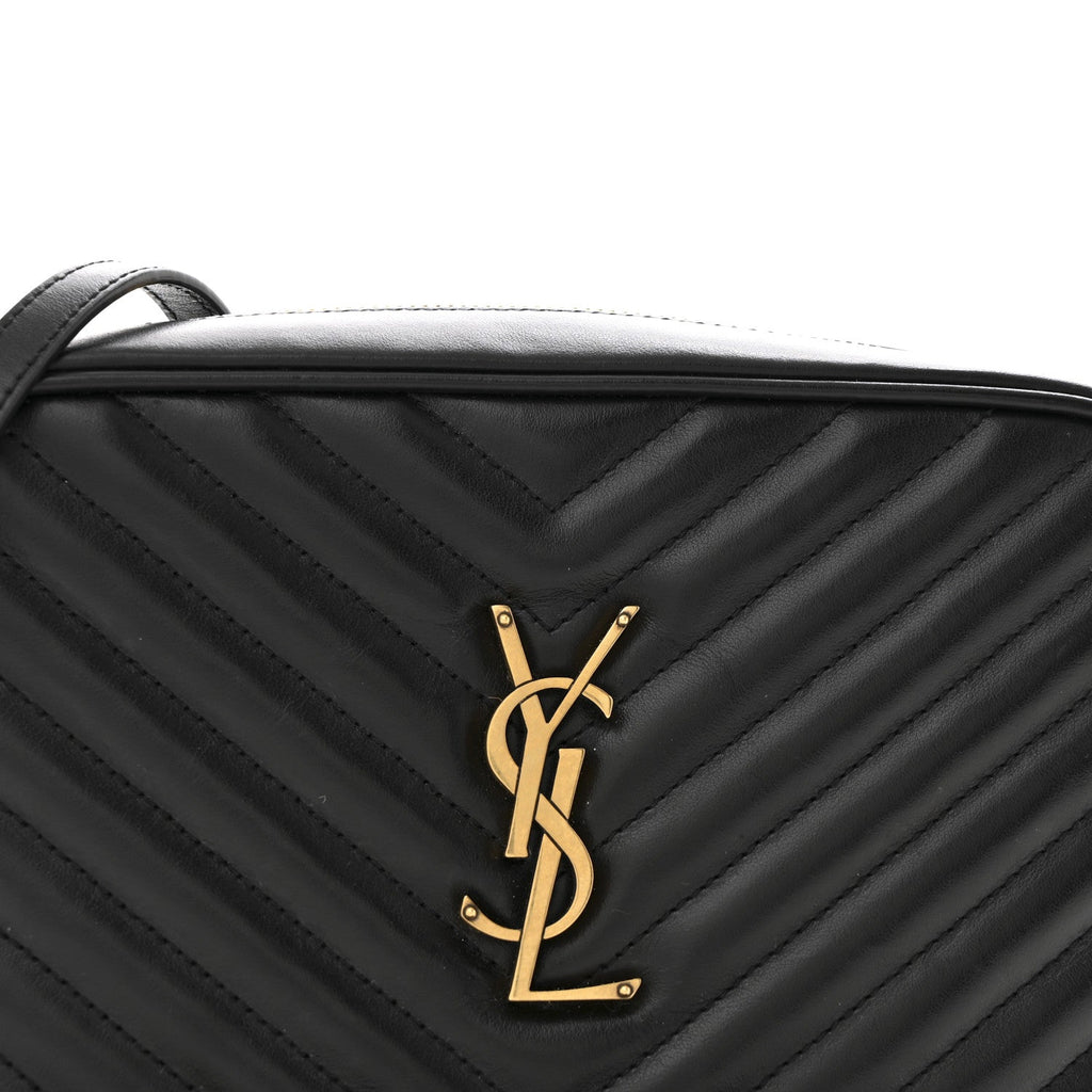 Calfskin Matelasse Monogram Lou Camera Bag Black