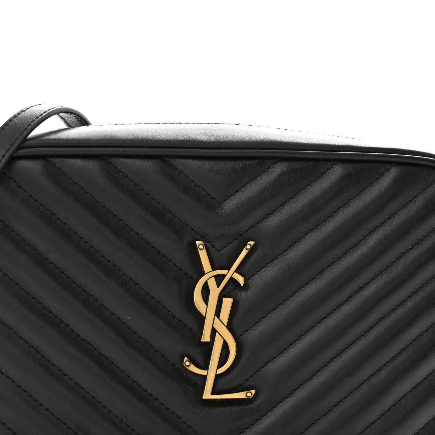 Calfskin Matelasse Monogram Lou Camera Bag Black