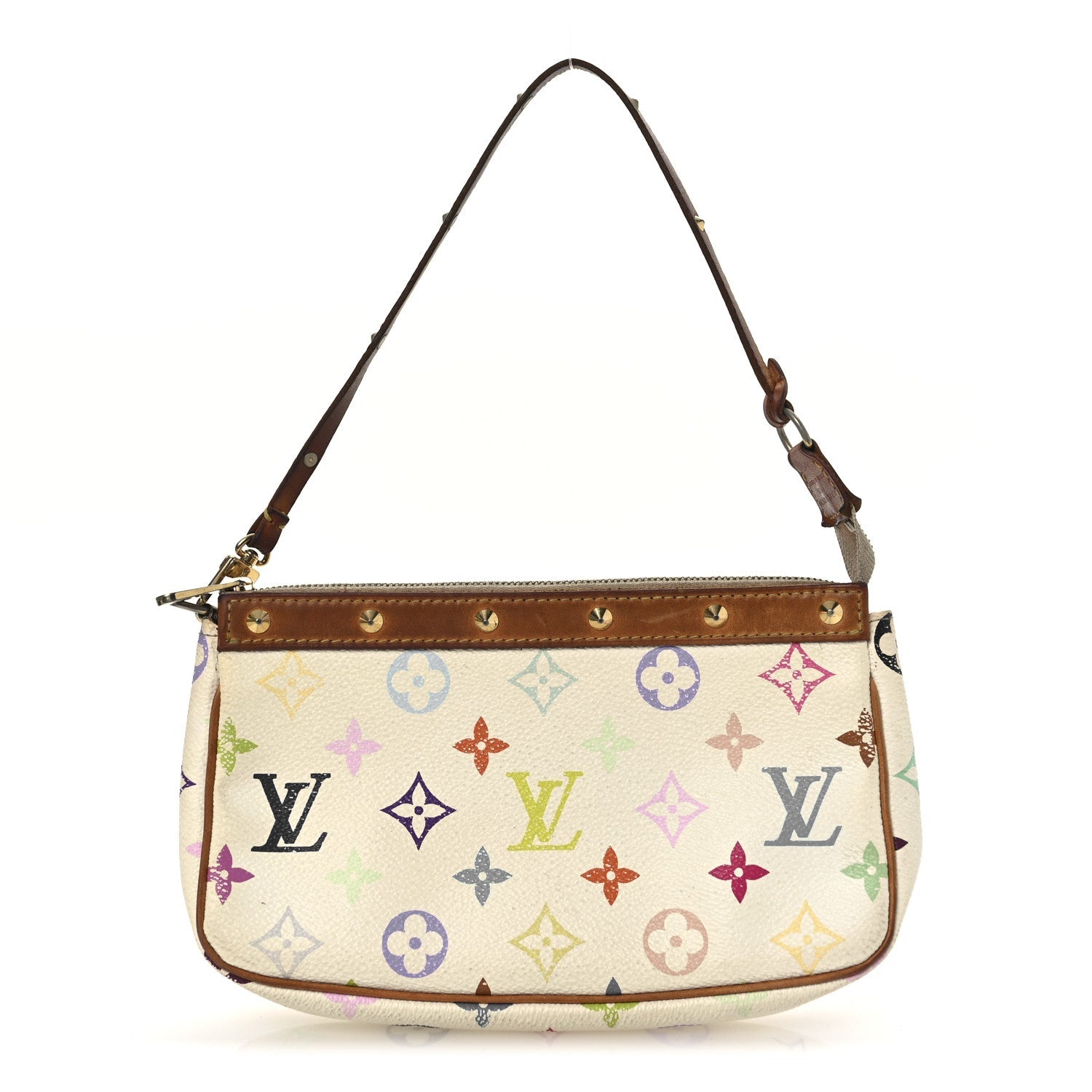 Monogram Multicolor Pochette Accessories White
