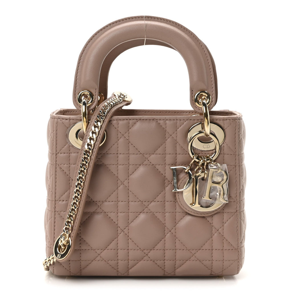 Lambskin Cannage Mini Lady Dior Fard