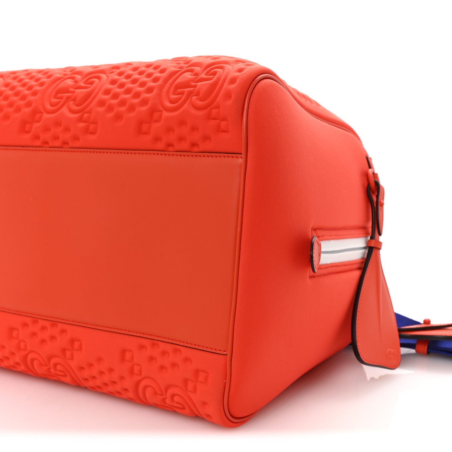 Monogram Jumbo Fabric Malaga GG Embossed Diver Duffle Bag Orange Pop Blue