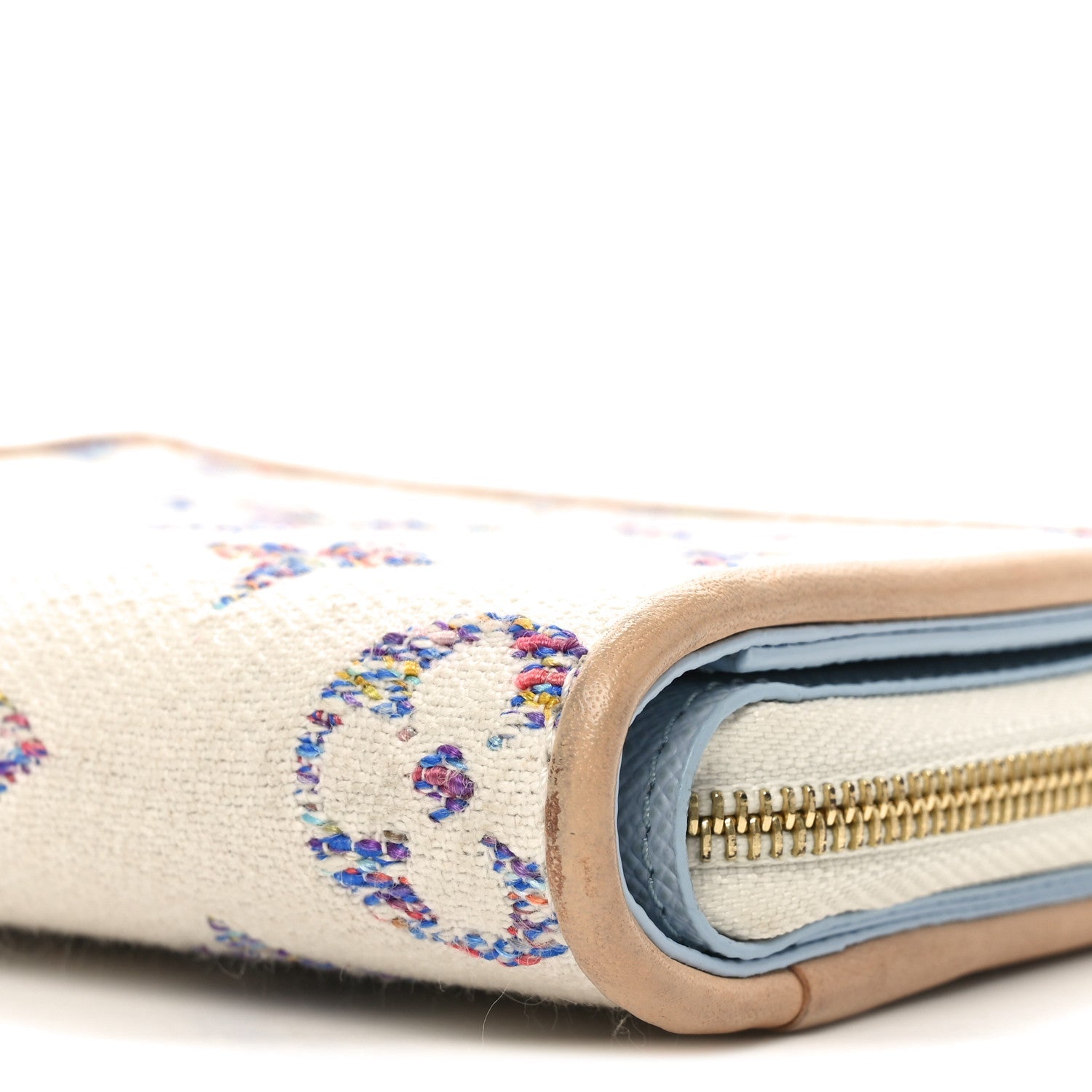 Monogram Jacquard Lou Wallet White