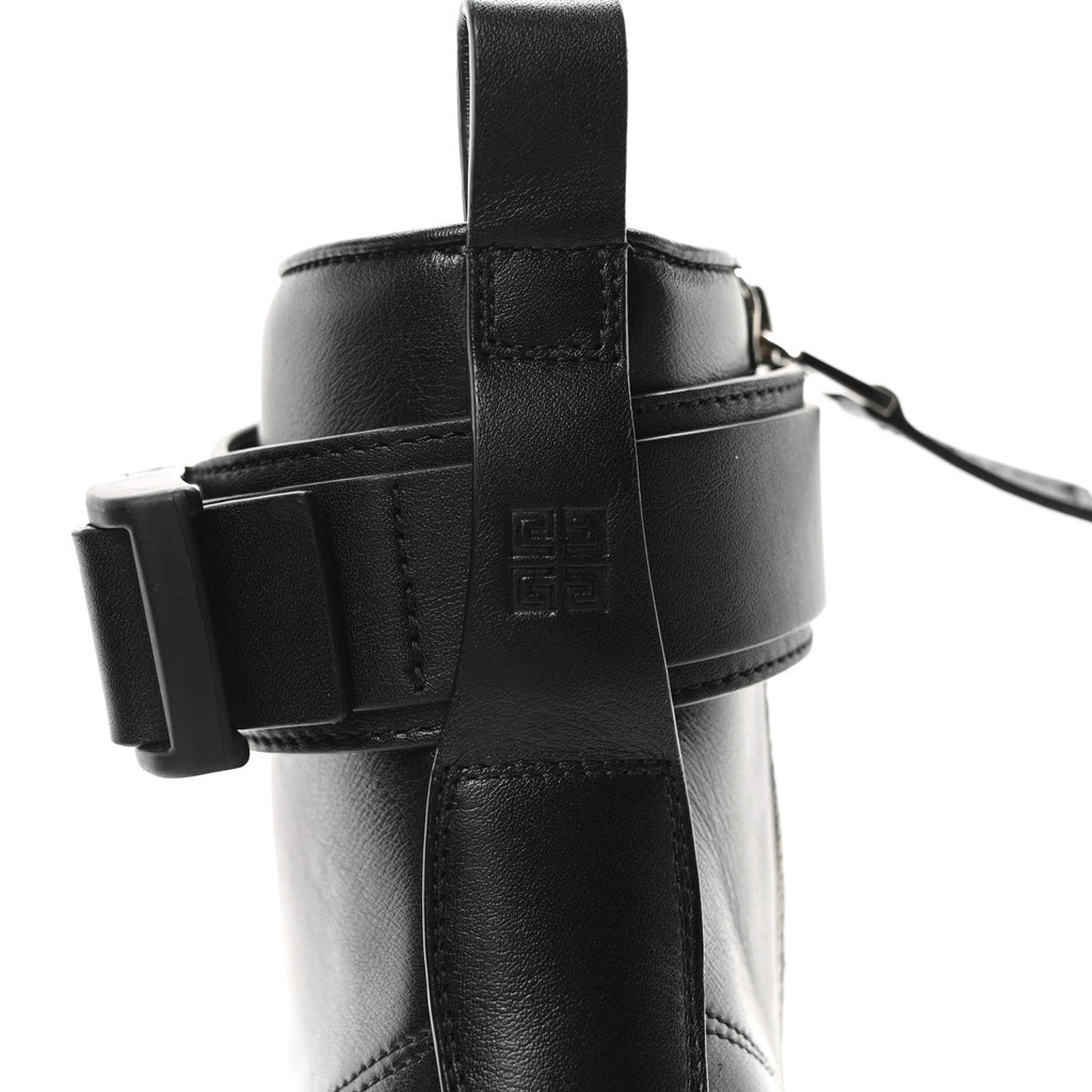 Calfskin Combat Boots 35 Black