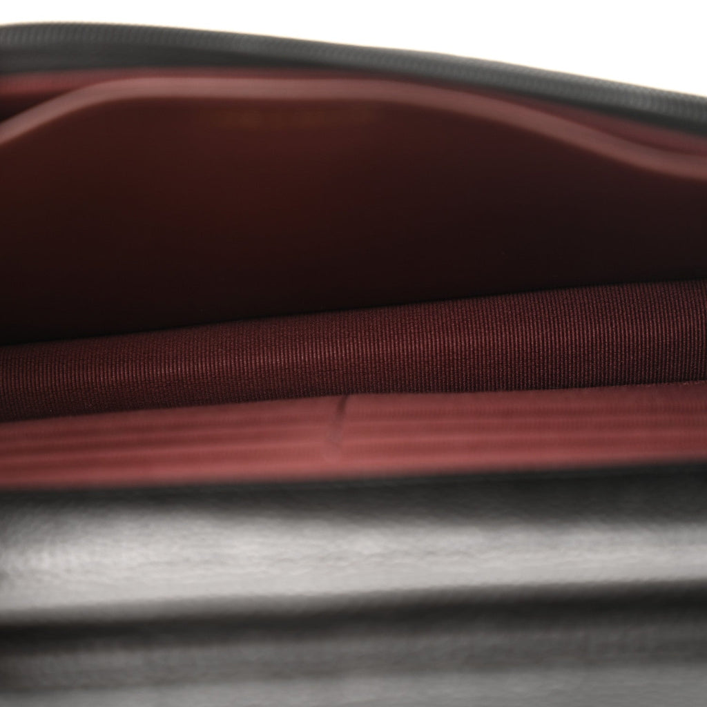 Caviar Quilted CC Turnlock Wallet On Chain WOC Black