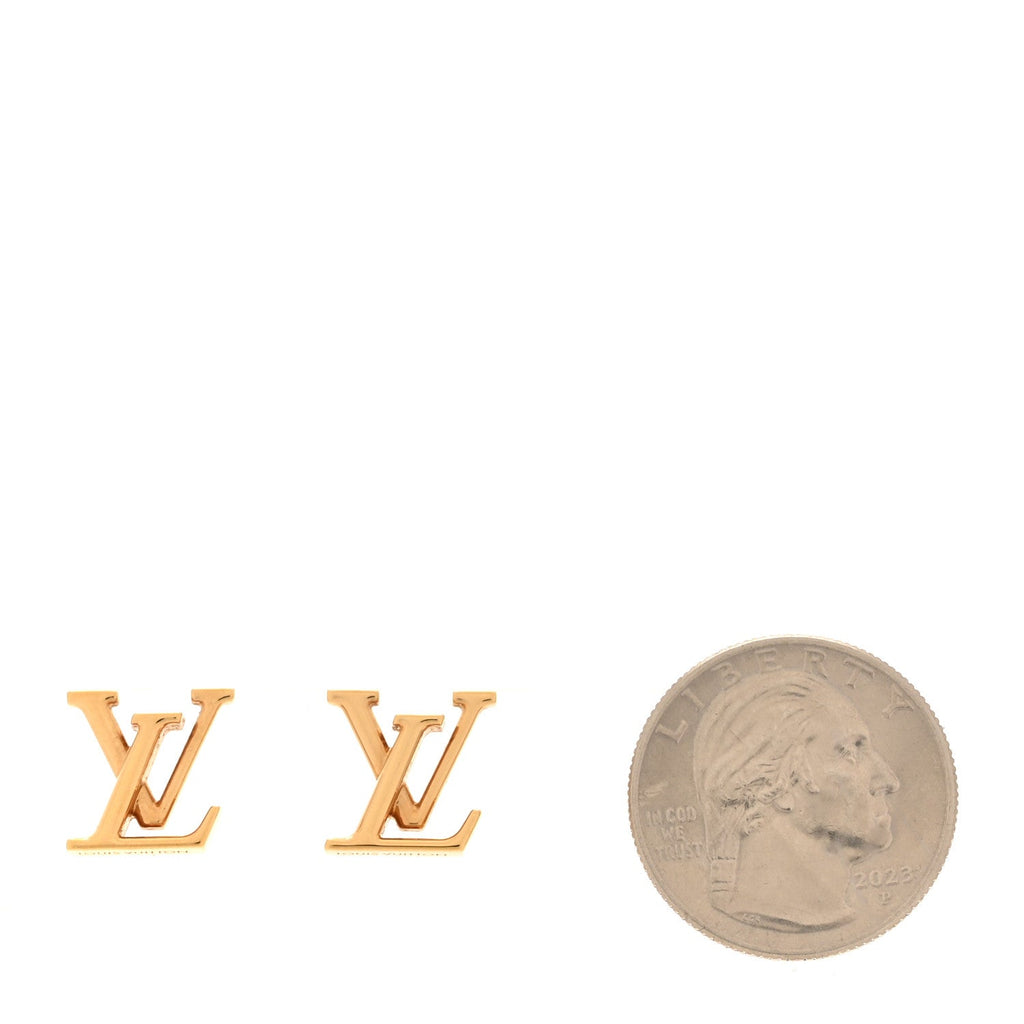 Metal LV Iconic Earrings Gold