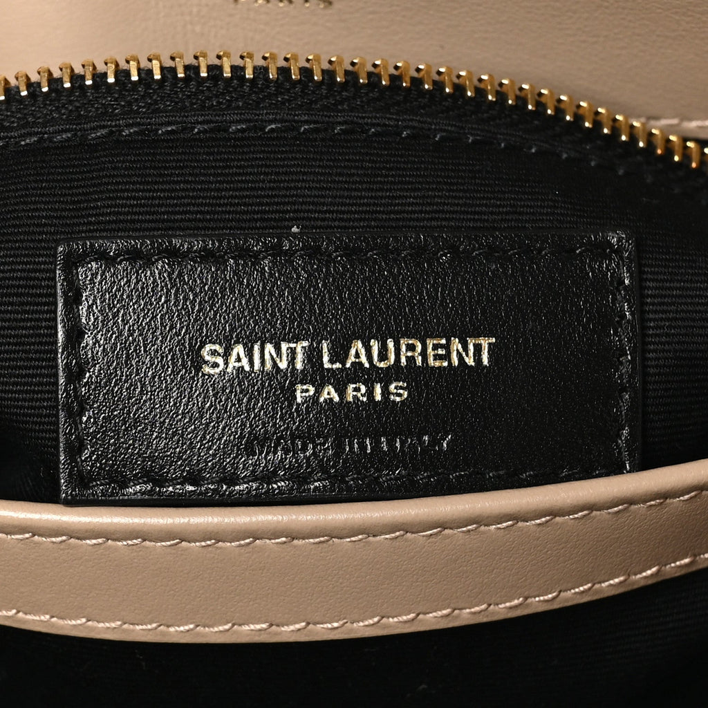 Calfskin Y Quilted Monogram Toy Loulou Crossbody Bag Dark Beige