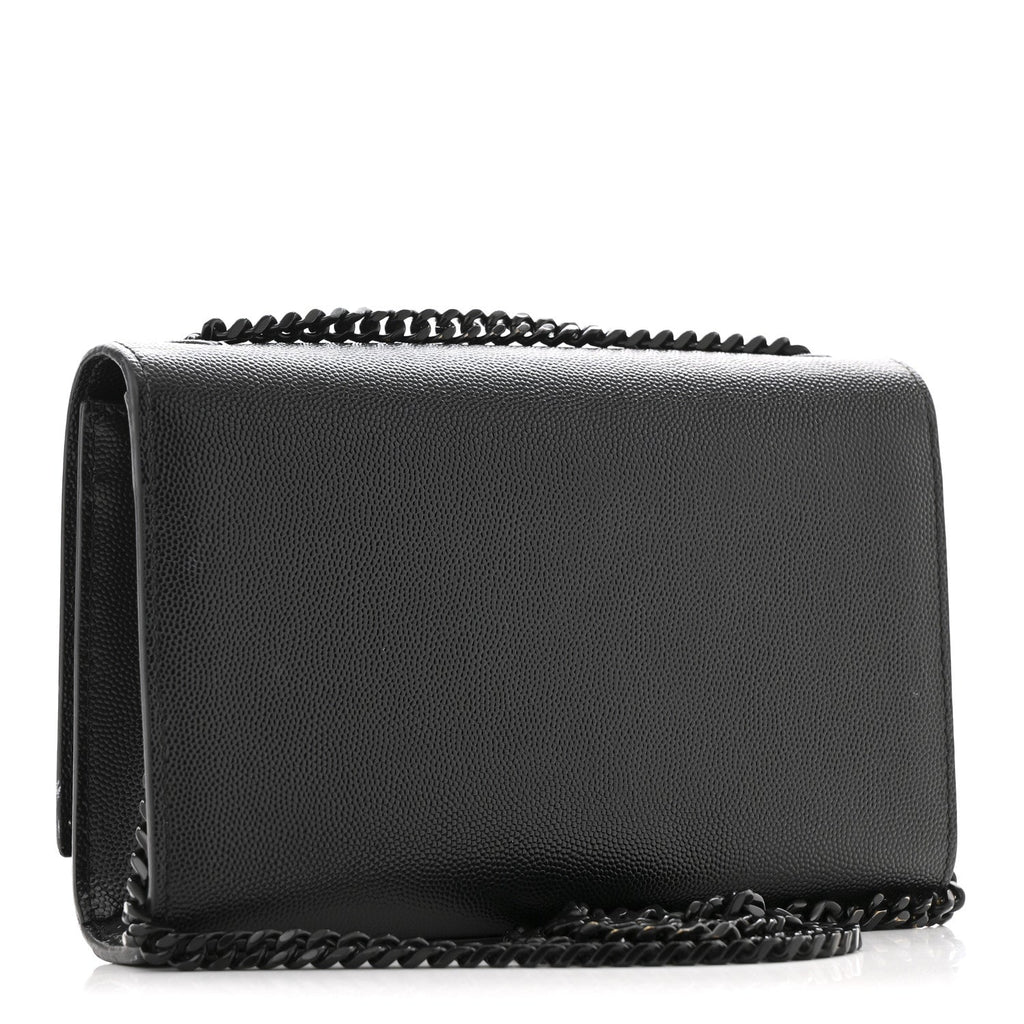 Grain De Poudre Medium Classic Monogram Monochrome Kate Satchel Black